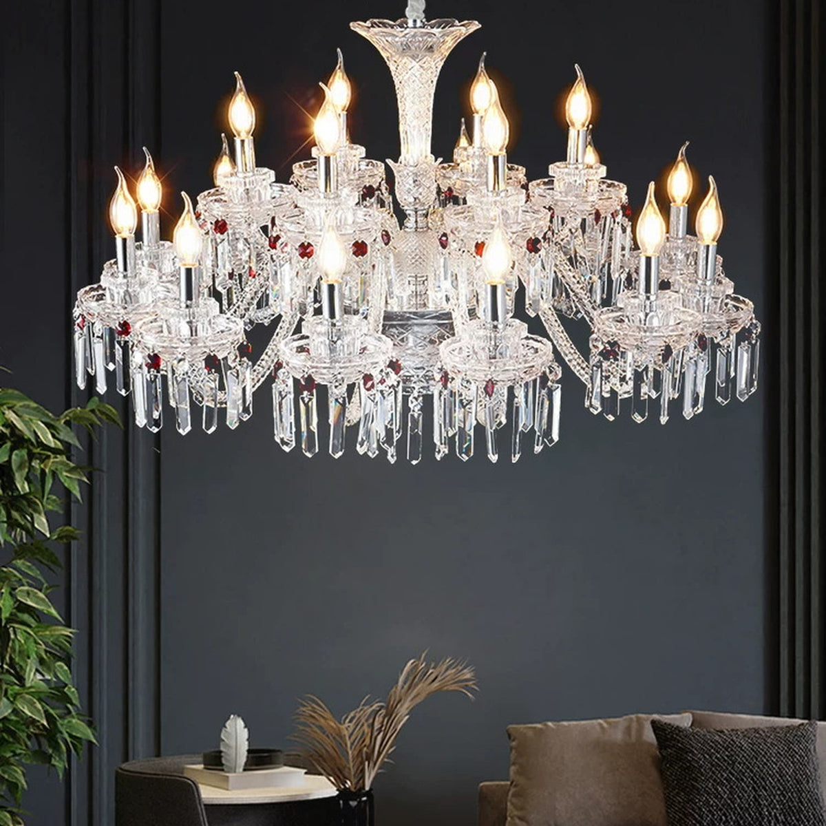 AM0842 — French Candle Crystal Chandelier for Living Rooms & Dining Rooms