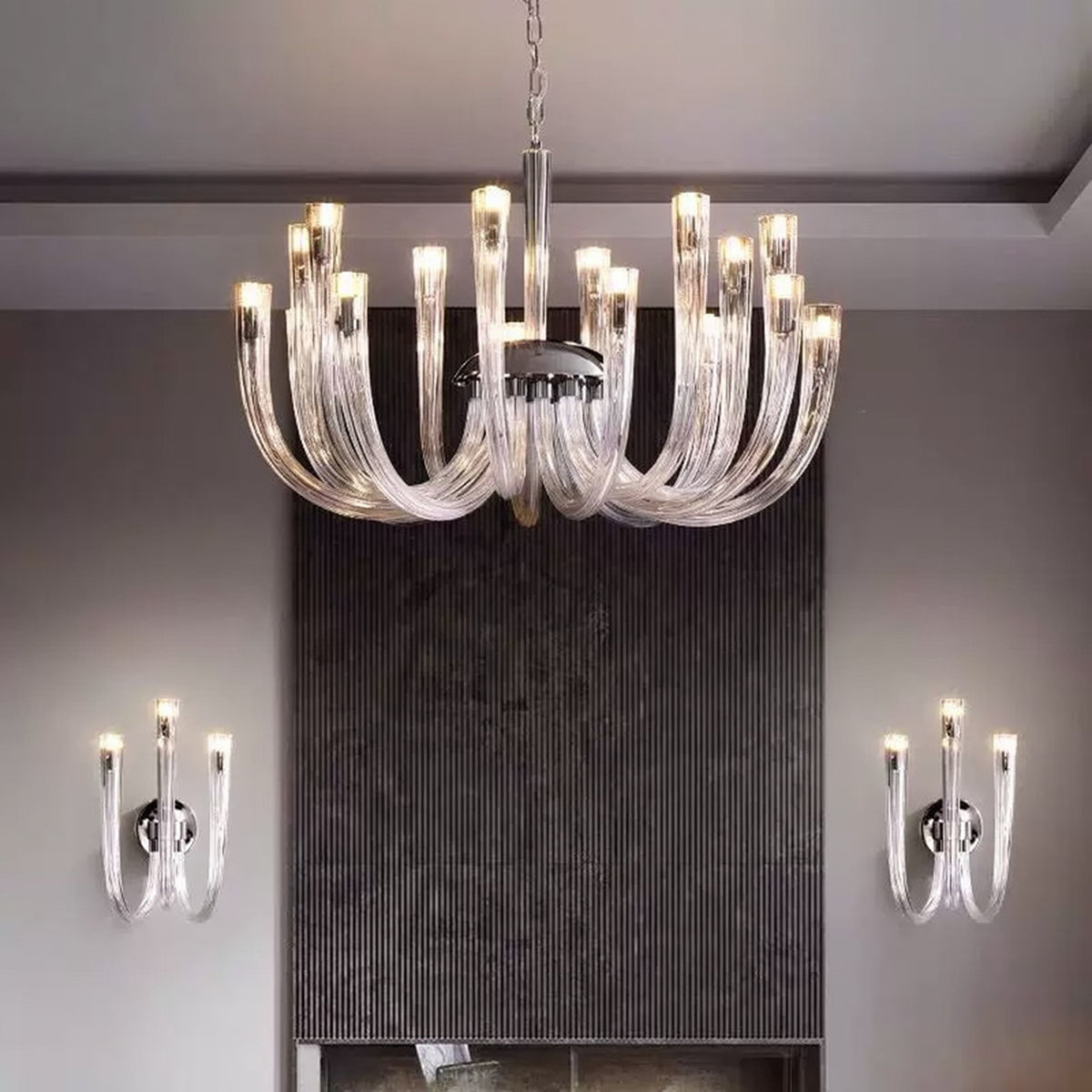 AM0767 — European Stairwell Crystal Wall Light for Living Rooms & Dining Rooms
