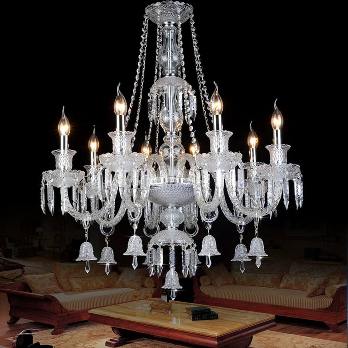 AM0798 — European Duplex Crystal Chandelier for Living Rooms & Dining Rooms