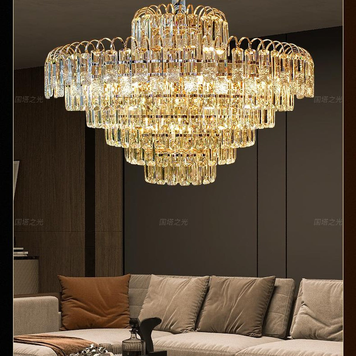 AM0489 — Luxury Crystal Chandelier for Living Rooms