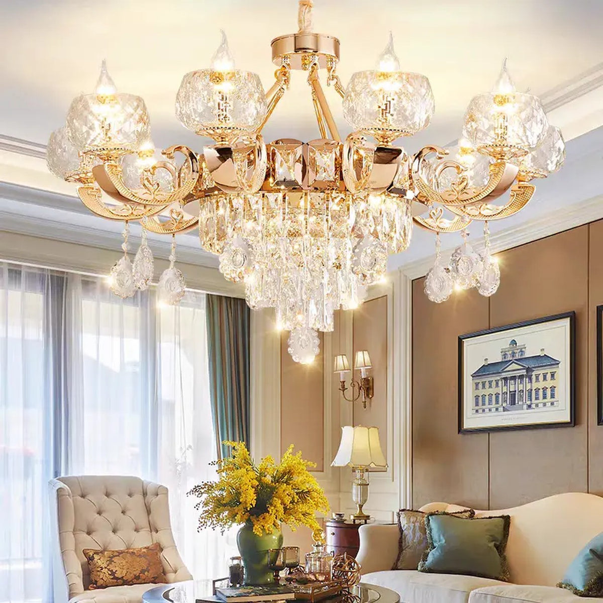 AM0551 — Light Luxury Stairwell Chandelier for Stairwells