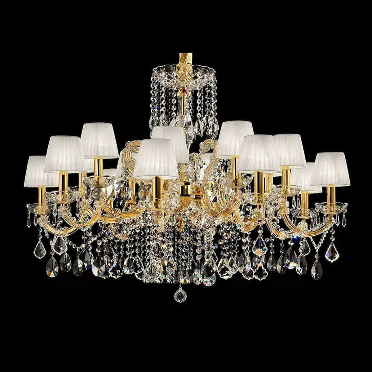 AM0827 — European Crystal Chandelier for Duplex Spaces & Stairwells