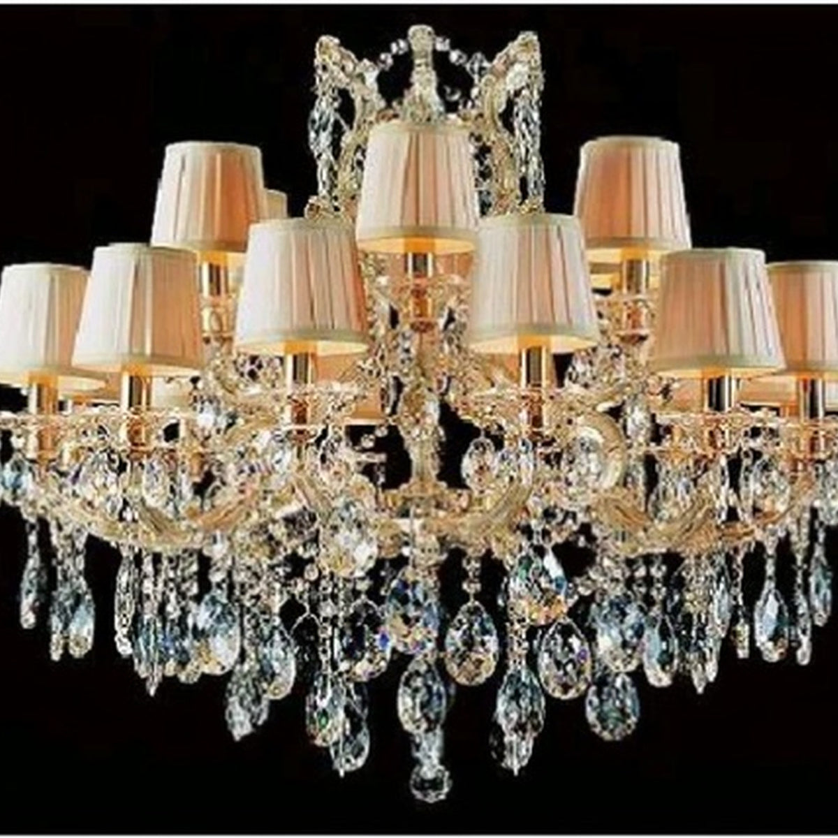 AM0746 — European Candle Crystal Chandelier for Living Rooms & Dining Rooms