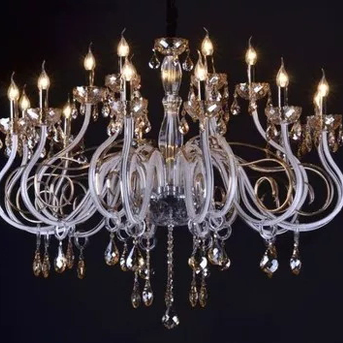 AM0747 — European Candle Crystal Chandelier for Living Rooms & Dining Rooms