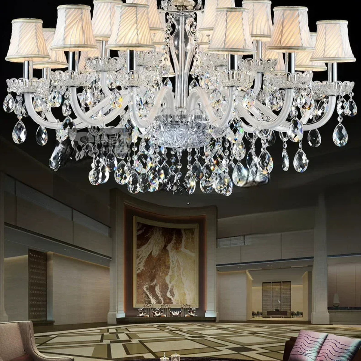 AM0776 — European Candle Crystal Chandelier for Living Rooms