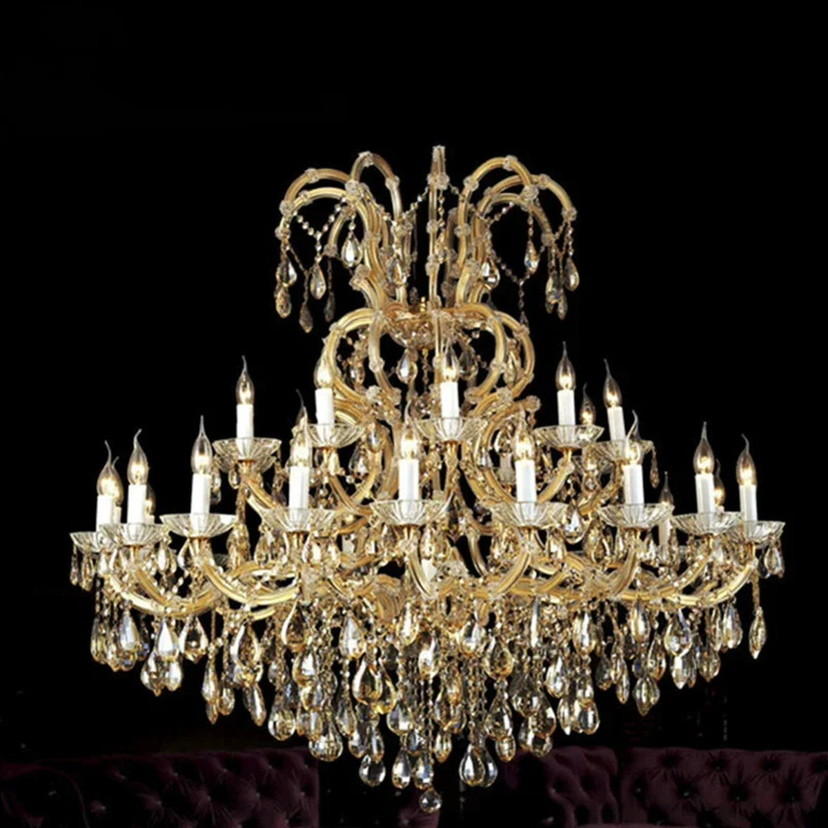 AM0799 — European Candle Stainless Steel Chandelier for Loft Spaces & Duplex Spaces
