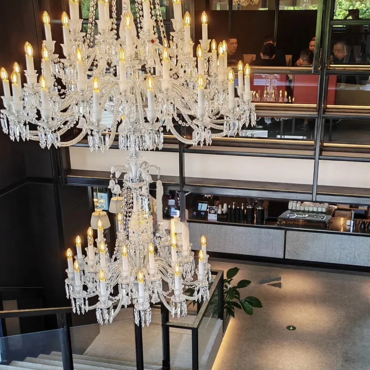 AM0850 — Italian Luxury Crystal French Iron Wall Light for Stairwells & Living Rooms