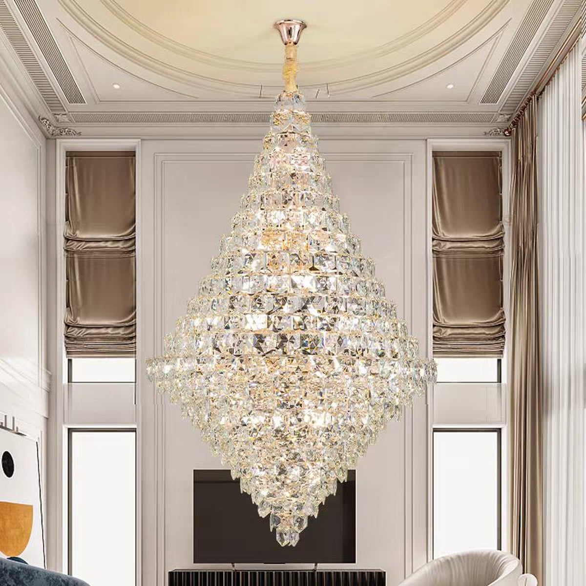 AM0607 — Light Luxury Crystal Chandelier for Living Rooms