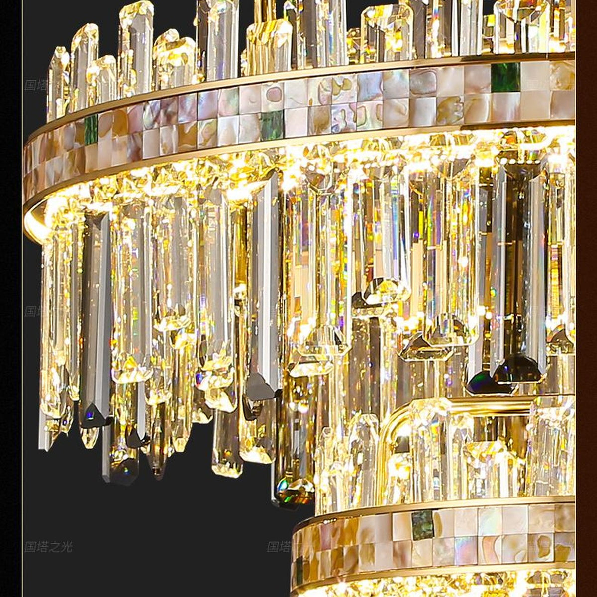 AM0567 — Light Luxury Shell Imported K9 Crystal Chandelier for Living Rooms