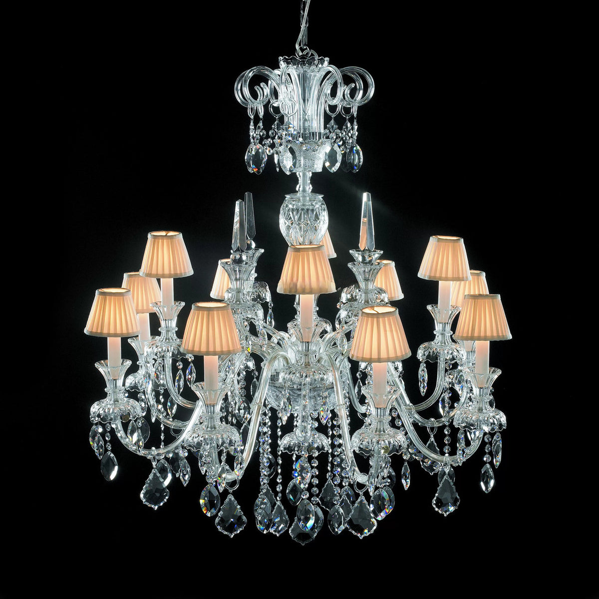 AM0848 — French Stairwell Duplex Glass Chandelier for Living Rooms