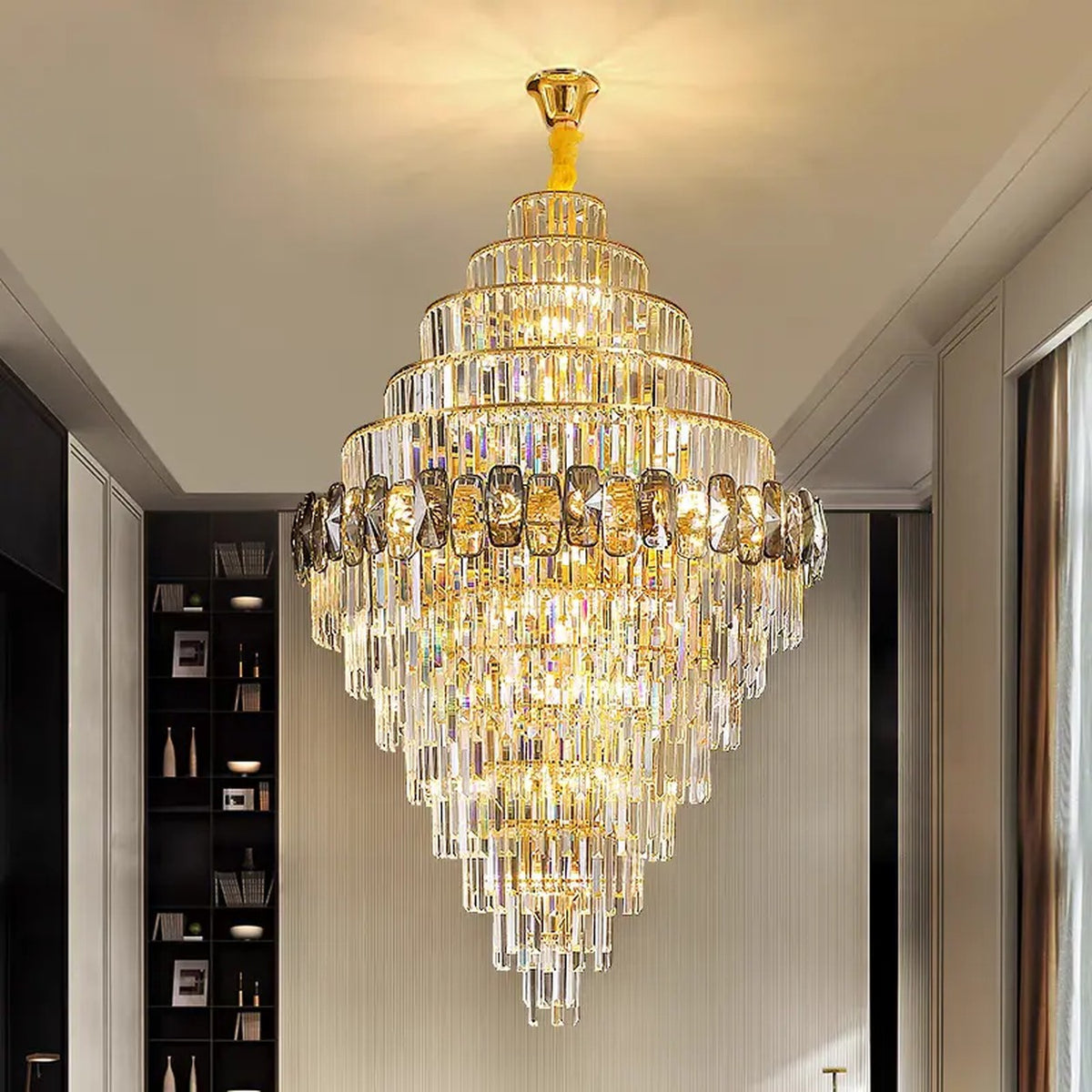 AM0555 — Light Luxury Stairwell Chandelier for Living Rooms