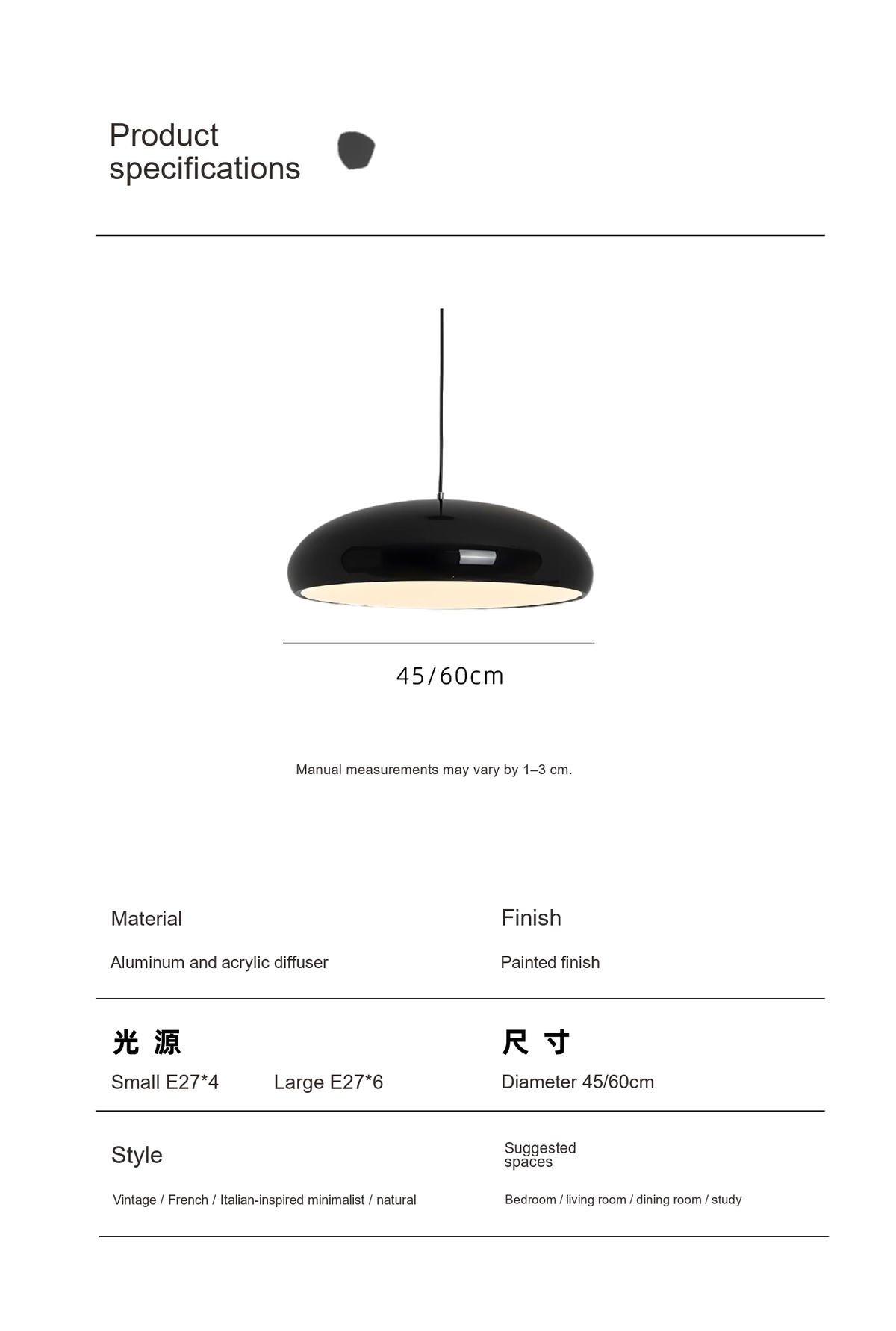 Minimalist Pendant & Ceiling Light — AM0251, view 40