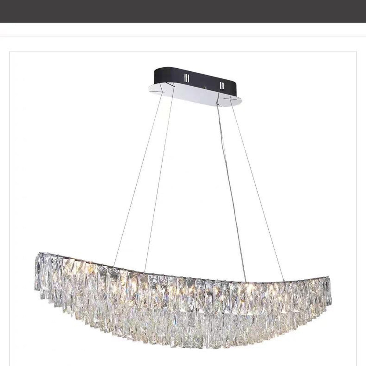 AM0503 — Light Luxury Linear Crystal Chandelier for Dining Rooms