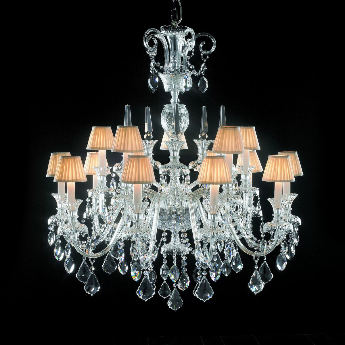 AM0848 — French Stairwell Duplex Glass Chandelier for Living Rooms