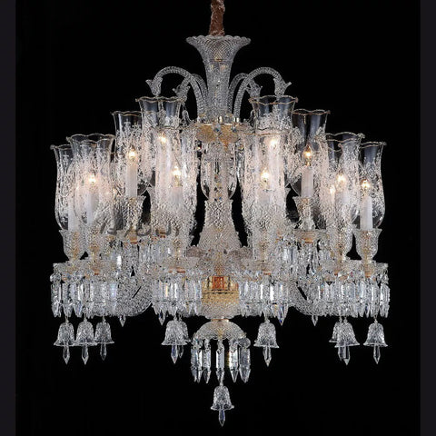 6 heads, dia. 63 cm, H 68 cm, K9 crystal