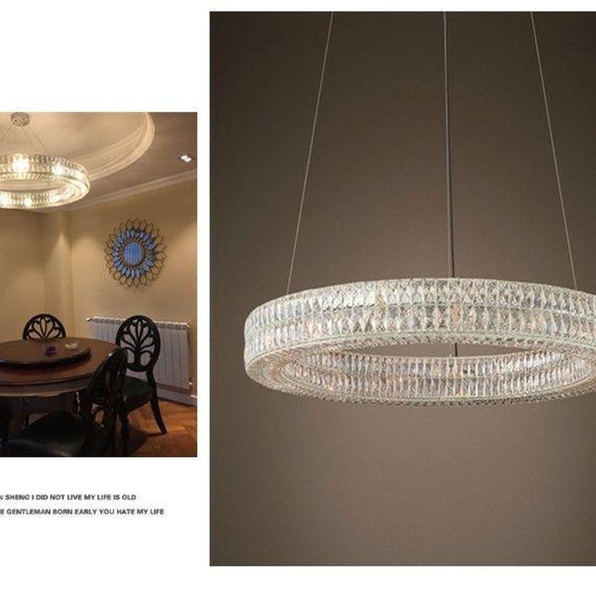 AM0570 — Postmodern Round Crystal Chandelier for Living Rooms