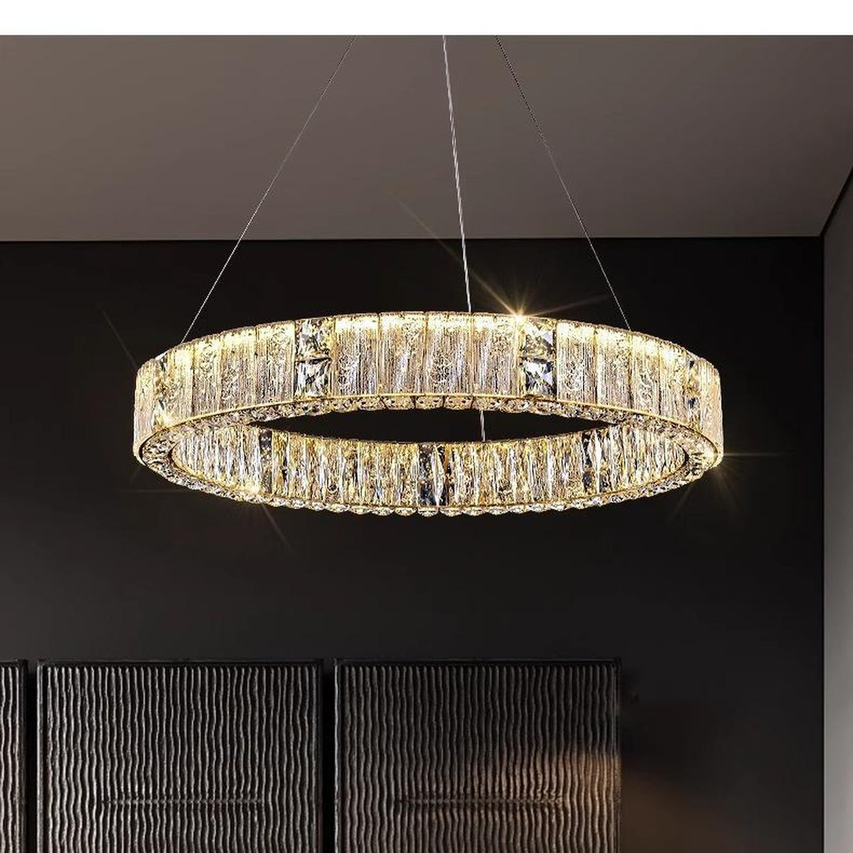 AM0653 — Modern Minimalist Crystal Chandelier for Living Rooms