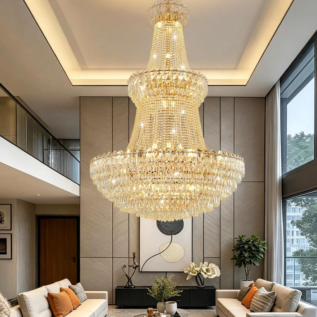 AM0494 — Light Luxury Crystal Chandelier for Living Rooms