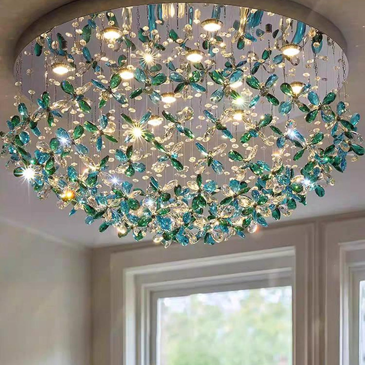 AM0674 — Modern Minimalist Crystal Ceiling Light for Living Rooms