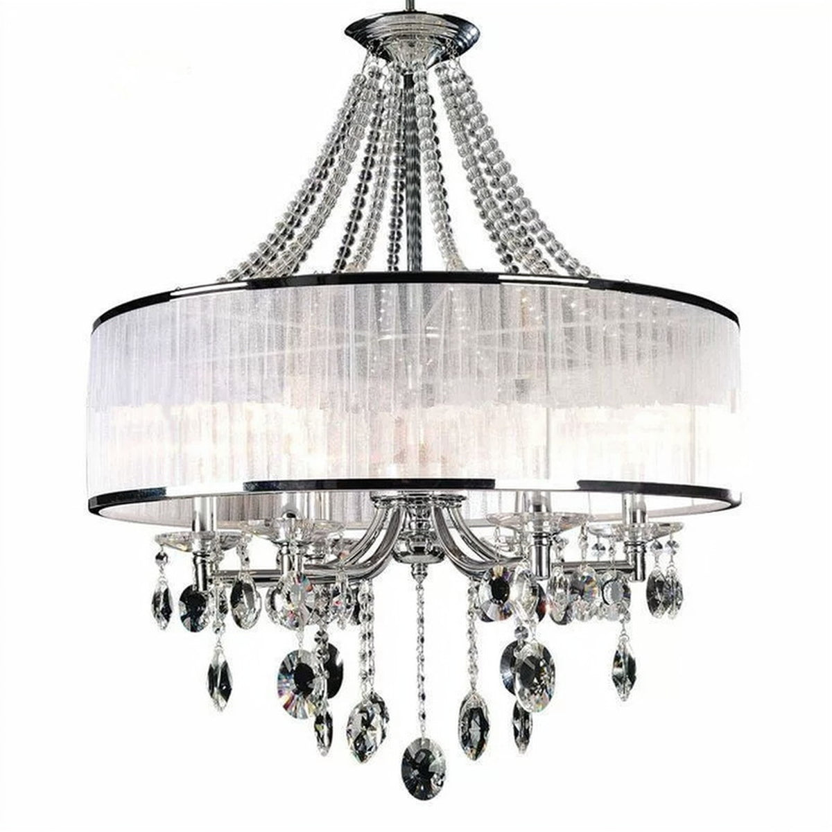 AM0785 — European Round Candle Iron Chandelier for Living Rooms & Dining Rooms