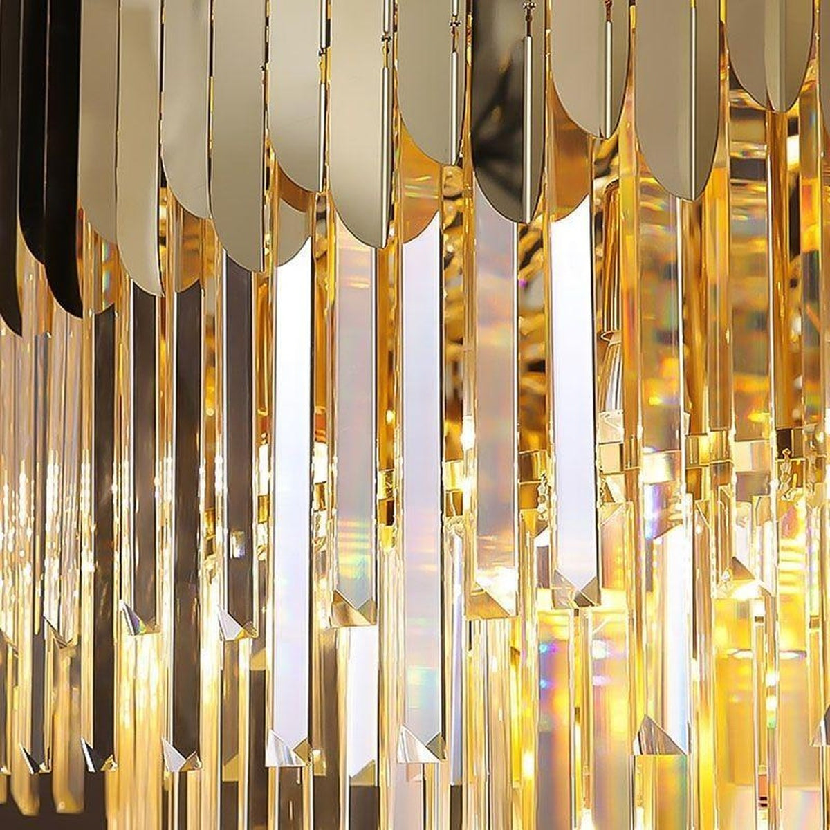 AM0533 — European Linear Crystal Chandelier for Living Rooms