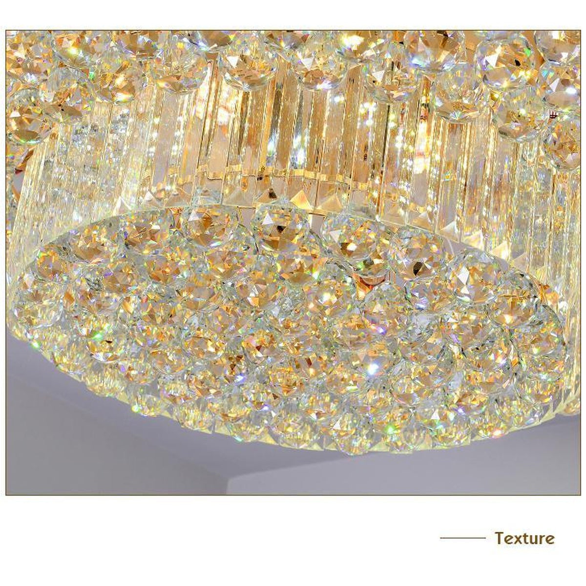 AM0505 — Grand Round Crystal Ceiling Light for Living Rooms