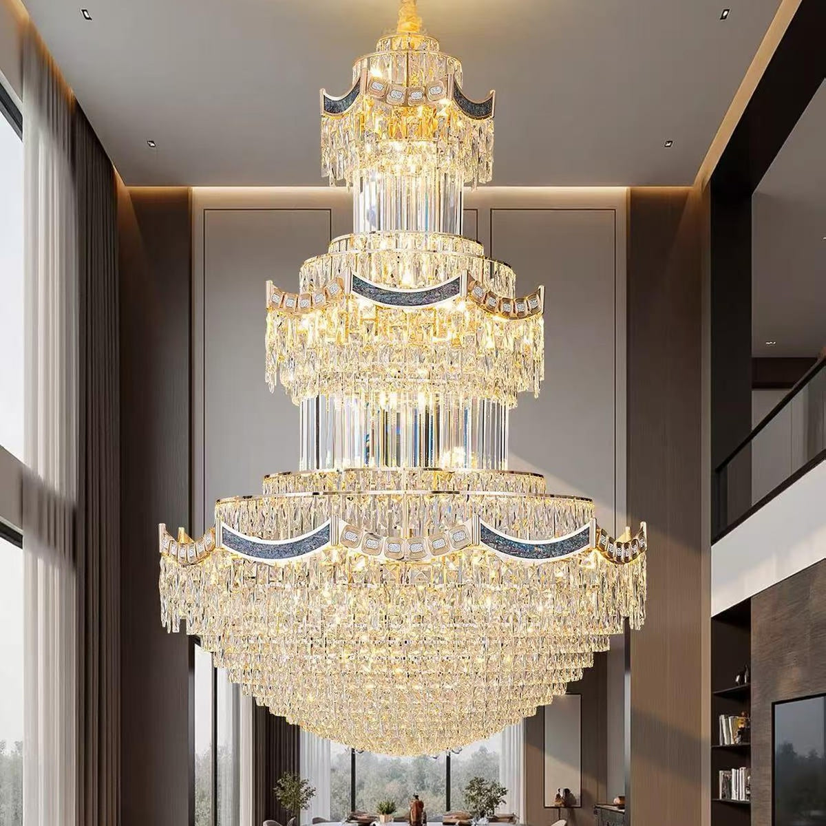 AM0582 — Light Luxury Crystal Chandelier for Living Rooms
