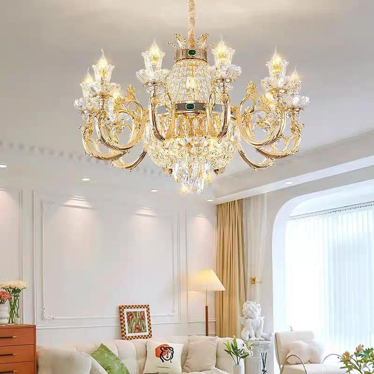 AM0678 — Light Luxury Crystal Chandelier for Living Rooms