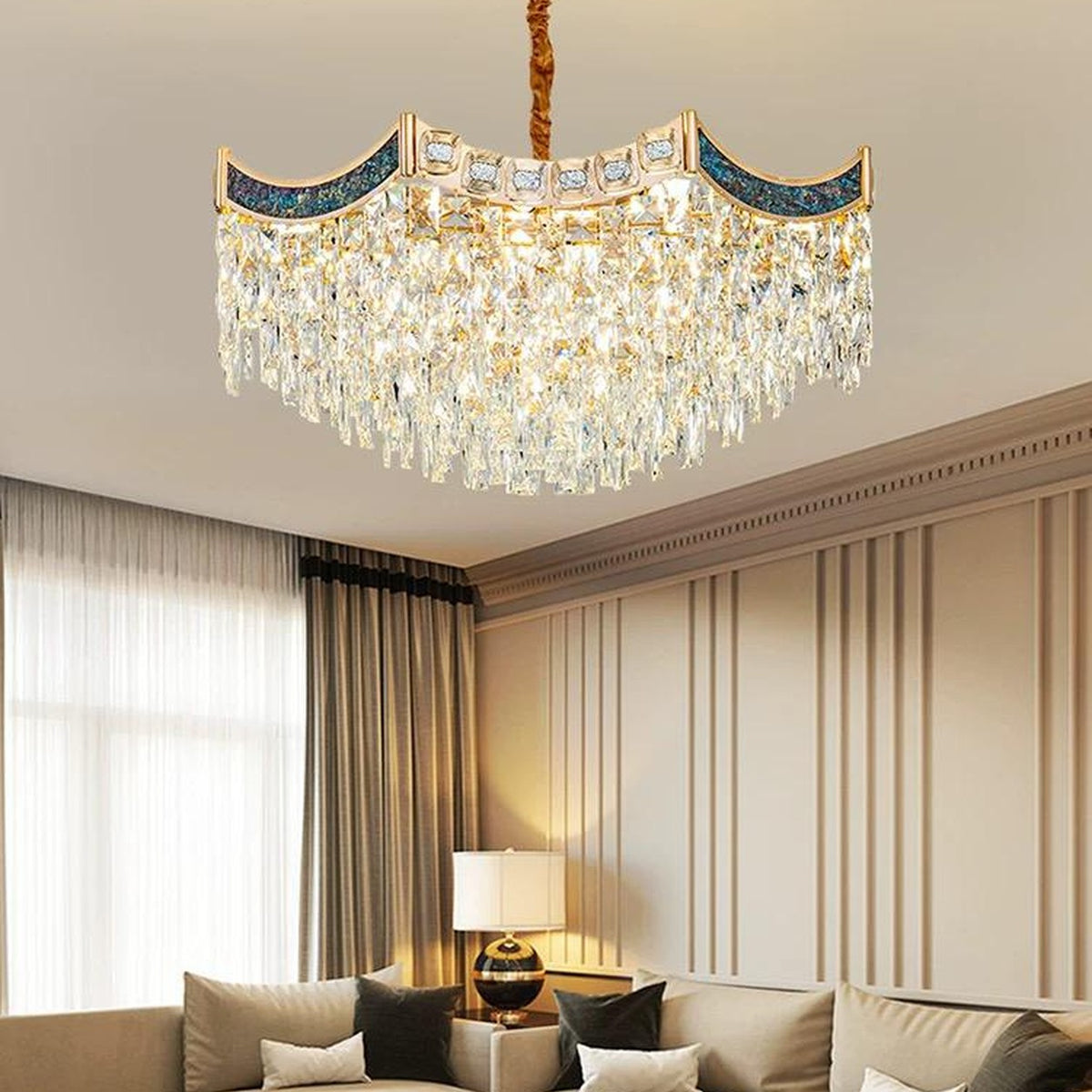 AM0546 — Modern Luxury Crystal Chandelier for Living Rooms