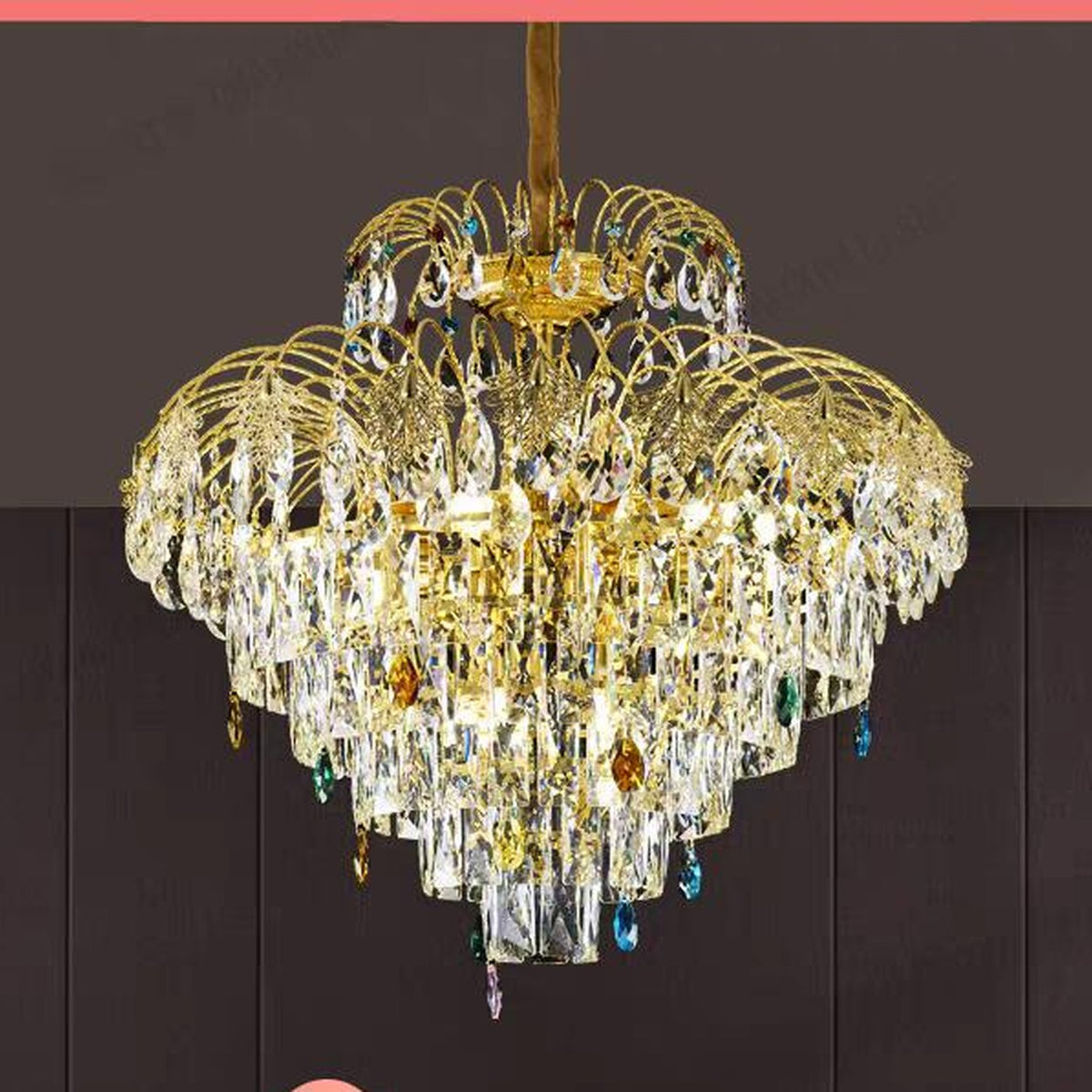AM0561 — Light Luxury Crystal Chandelier for Living Rooms