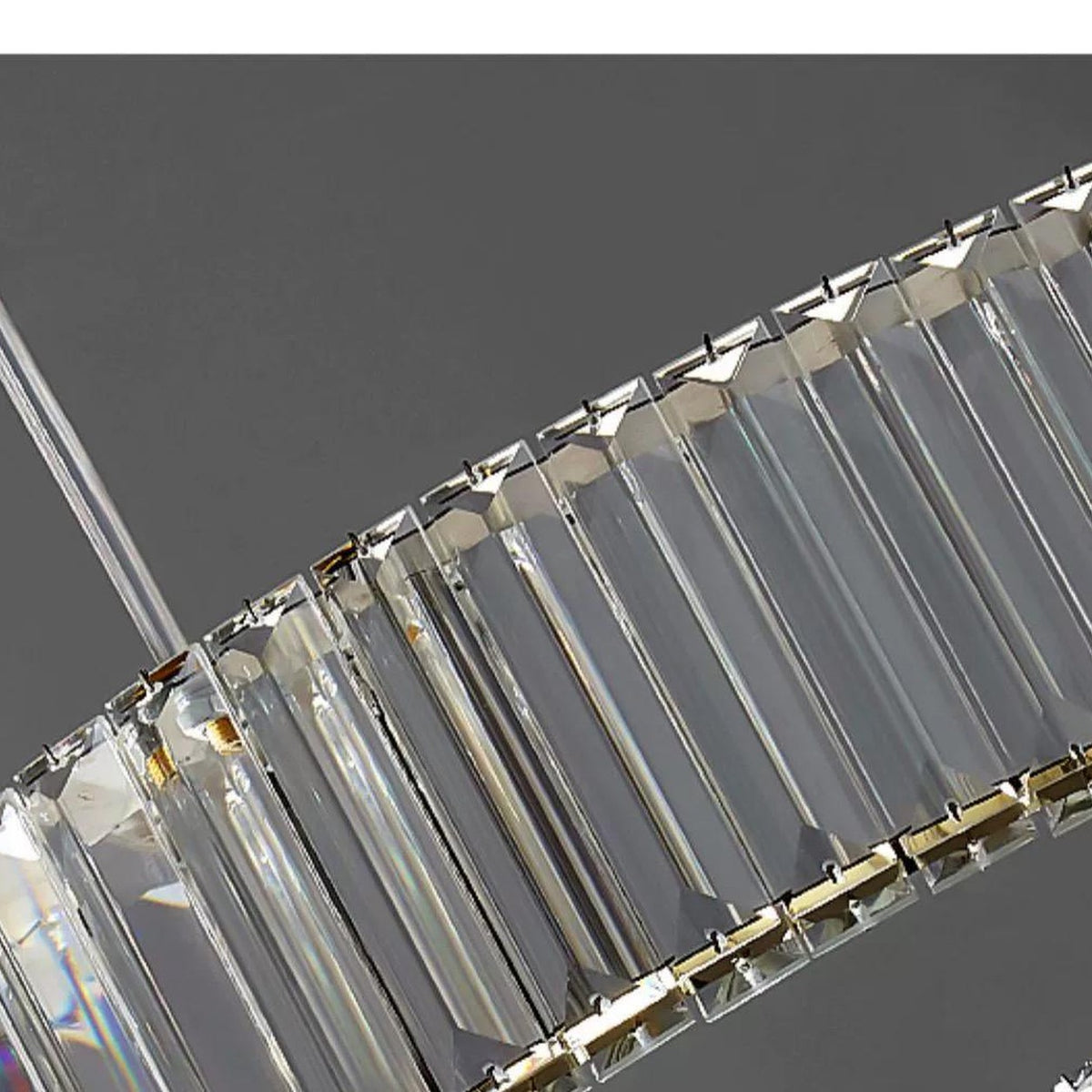 AM0531 — Postmodern Linear Crystal Chandelier for Dining Rooms