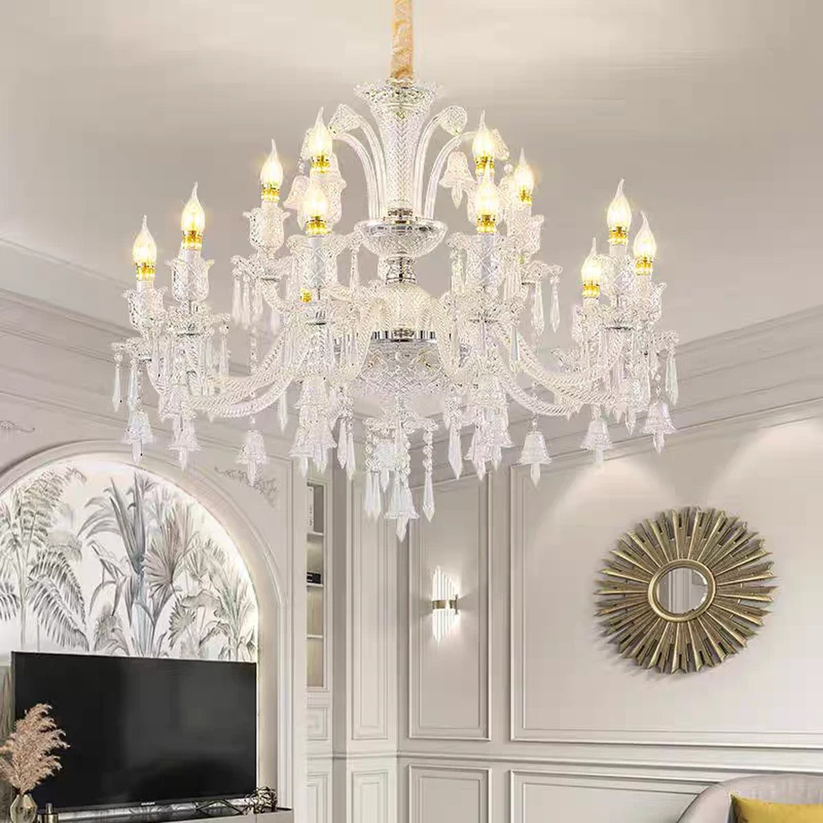 AM0528 — Modern Minimalist Crystal Chandelier for Living Rooms
