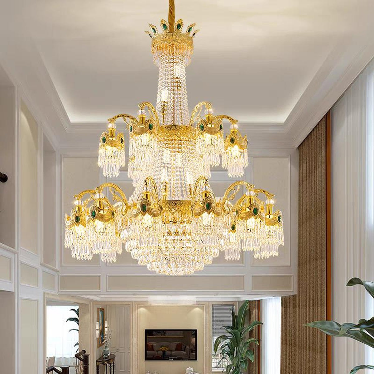 AM0618 — Light Luxury Crystal Chandelier for Living Rooms