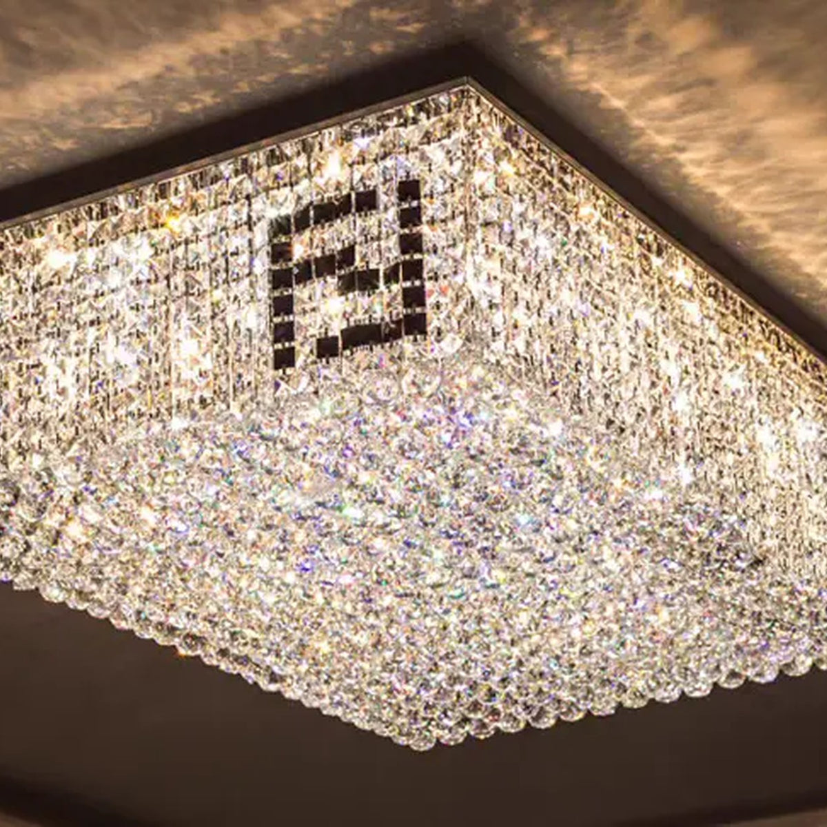AM0704 — Modern Luxury Square Crystal Ceiling Light for Living Rooms