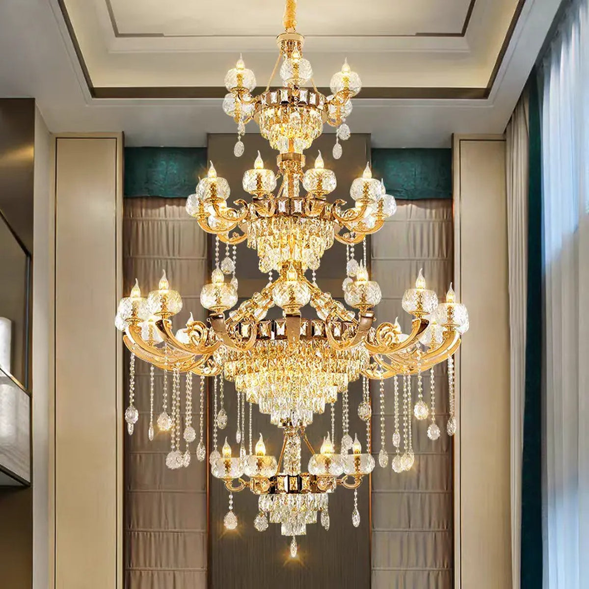 AM0551 — Light Luxury Stairwell Chandelier for Stairwells