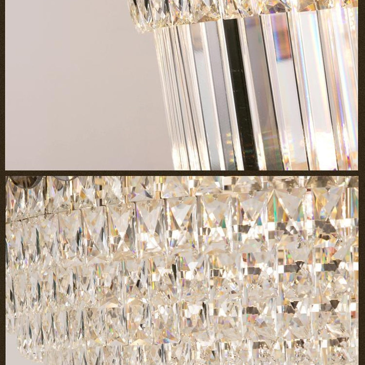 AM0625 — Light Luxury Round Crystal Chandelier for Living Rooms