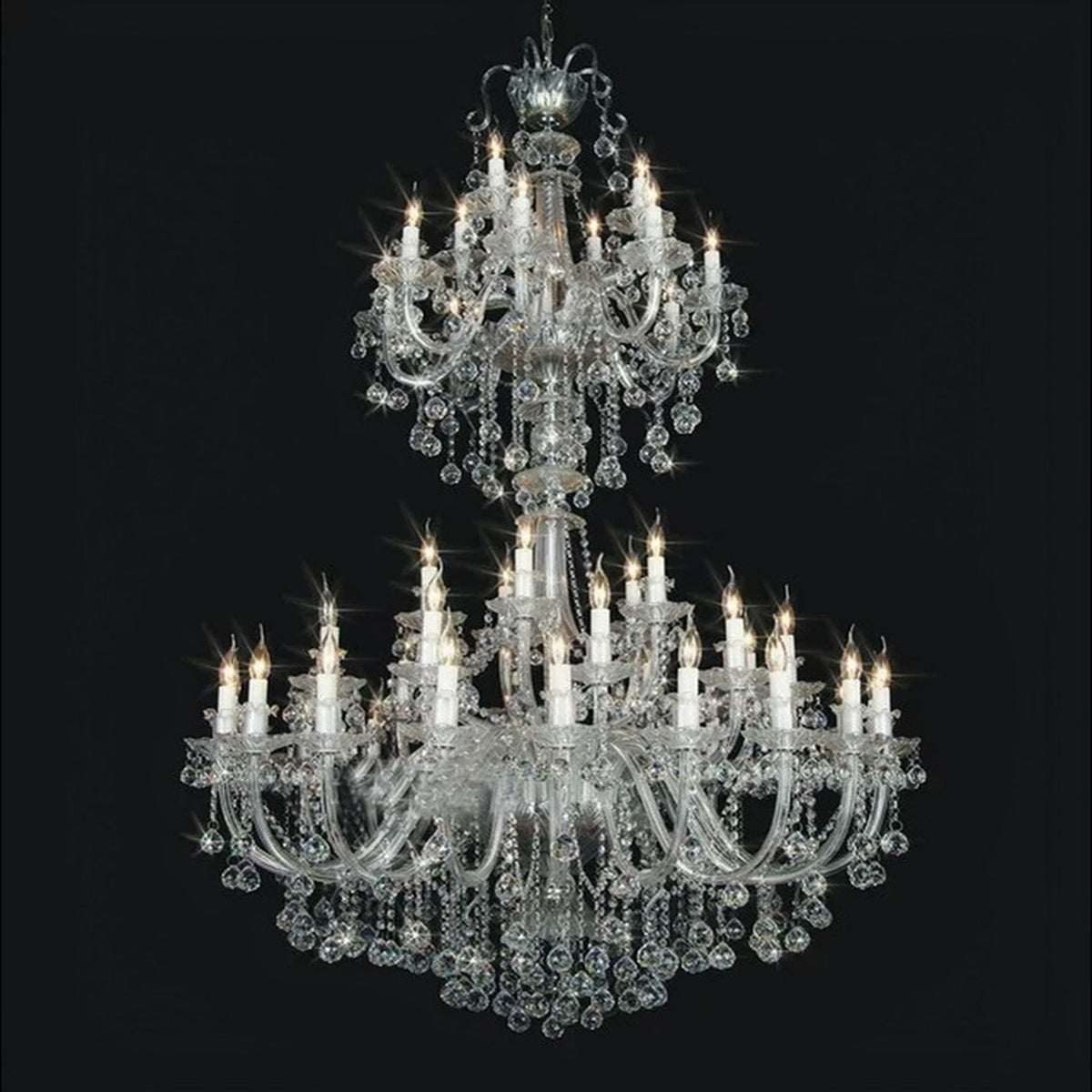 AM0839 — European Duplex Crystal Stainless Steel Chandelier for Living Rooms & Dining Rooms