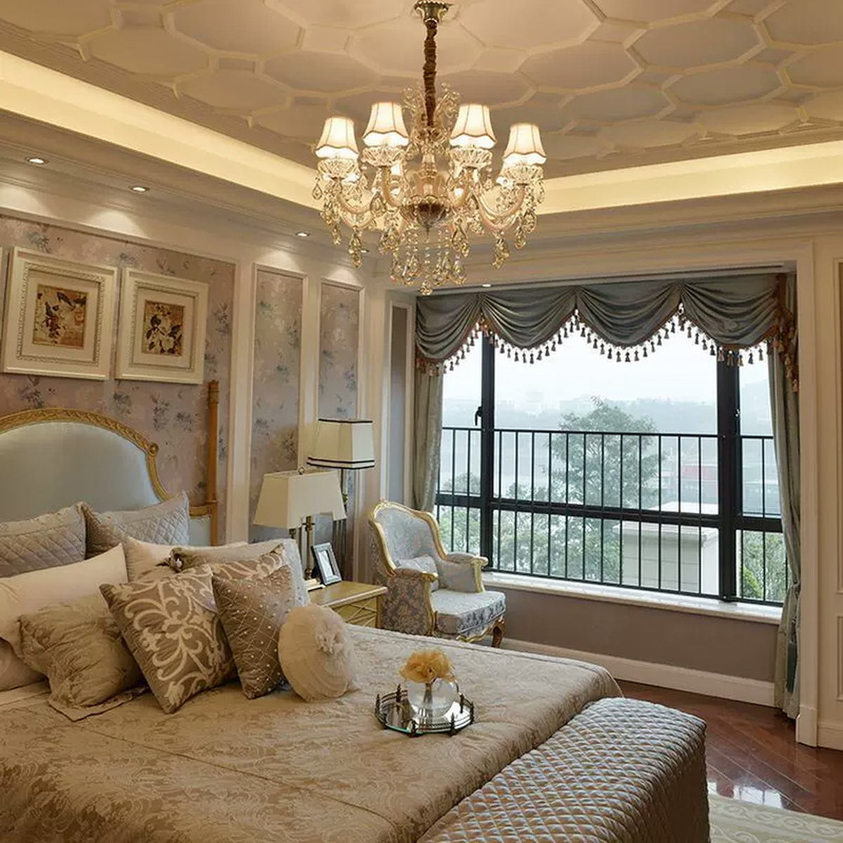 AM0824 — European Crystal Glass Chandelier for Living Rooms