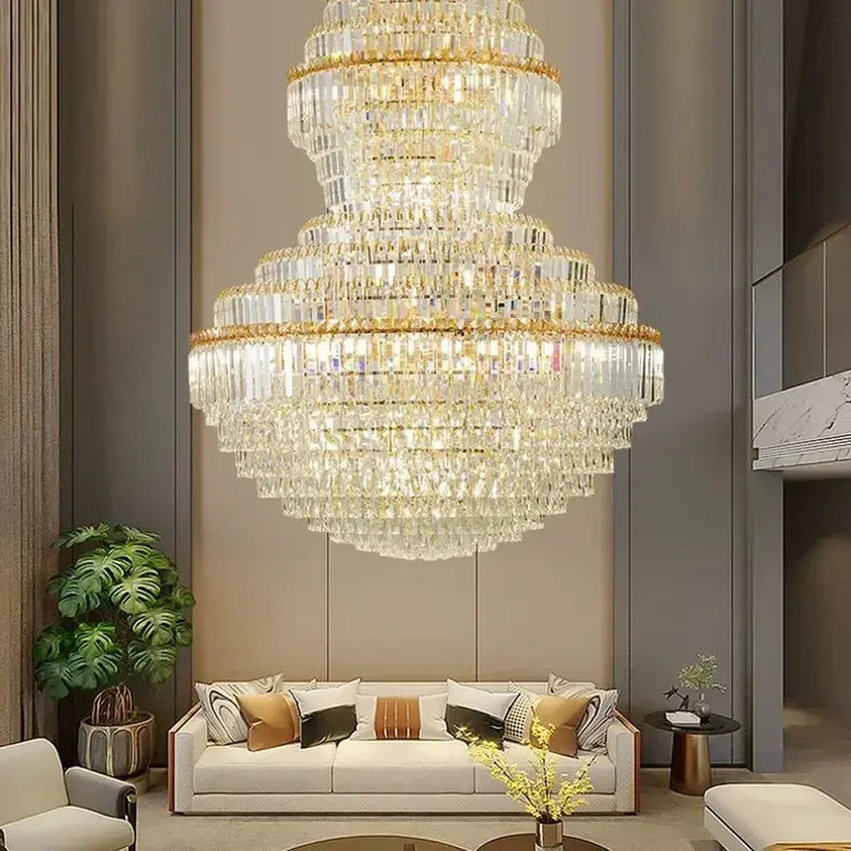 AM0581 — Light Luxury Crystal Chandelier for Living Rooms