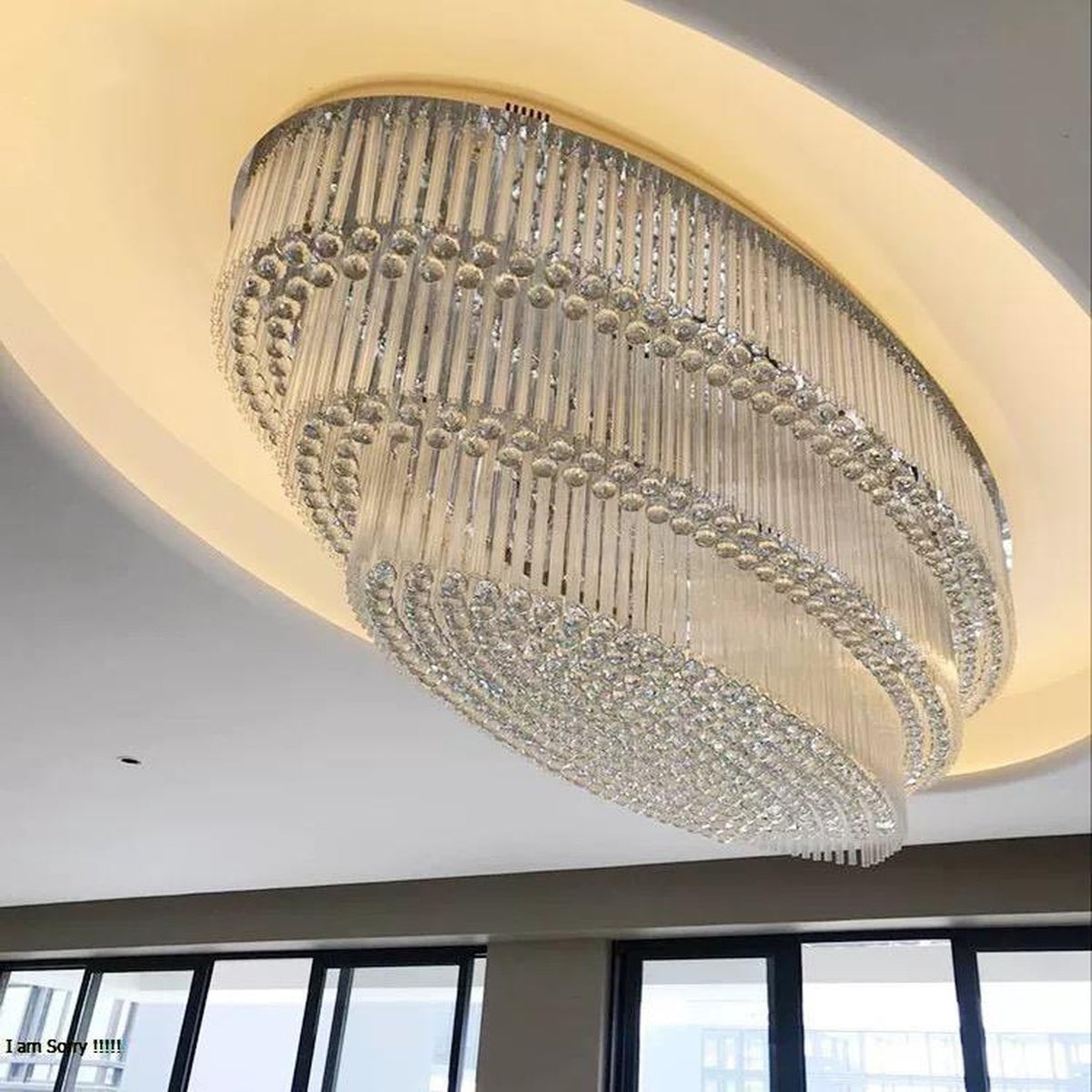 AM0590 — Round Crystal Ceiling Light for Hallways