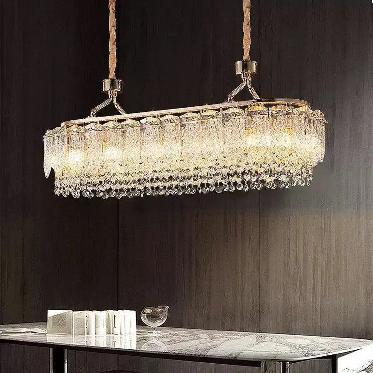 AM0589 — Light Luxury Crystal Chandelier for Living Rooms