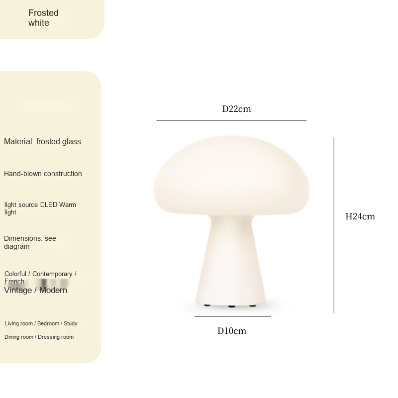 Frosted Glass Rechargeable Table Lamp — AM0147, view 6