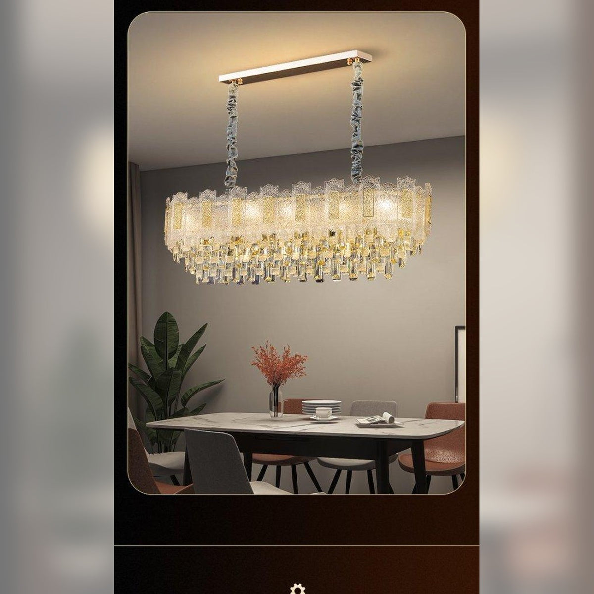 AM0563 — Light Luxury Round K9 Crystal Chandelier for Living Rooms