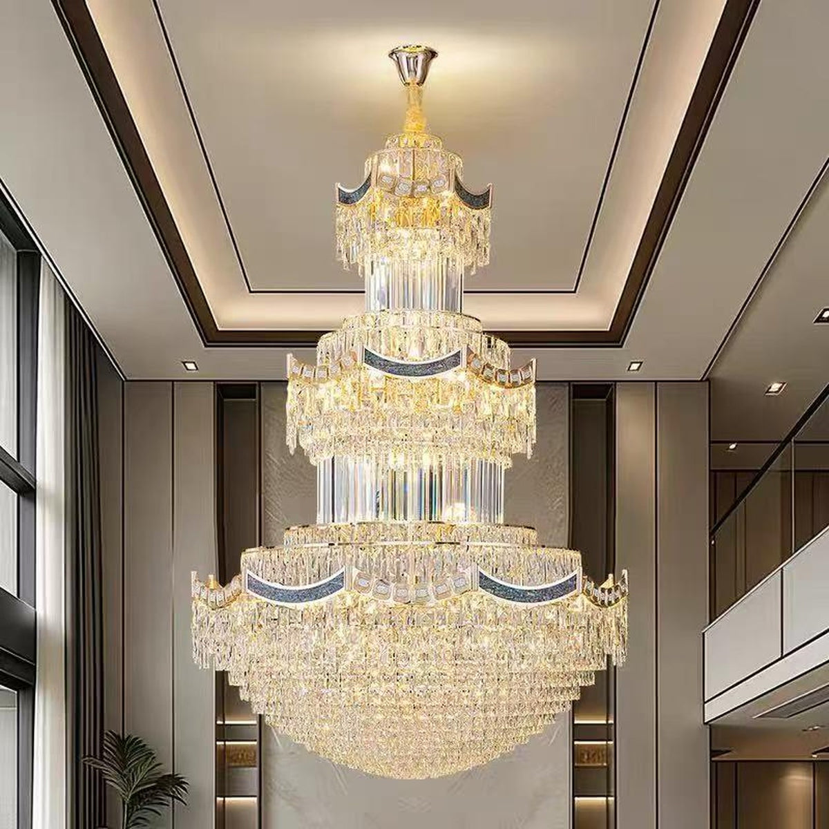 AM0582 — Light Luxury Crystal Chandelier for Living Rooms