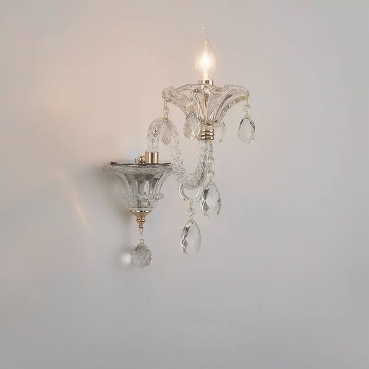 AM0837 — European Stairwell Crystal Wall Light for Living Rooms & Dining Rooms