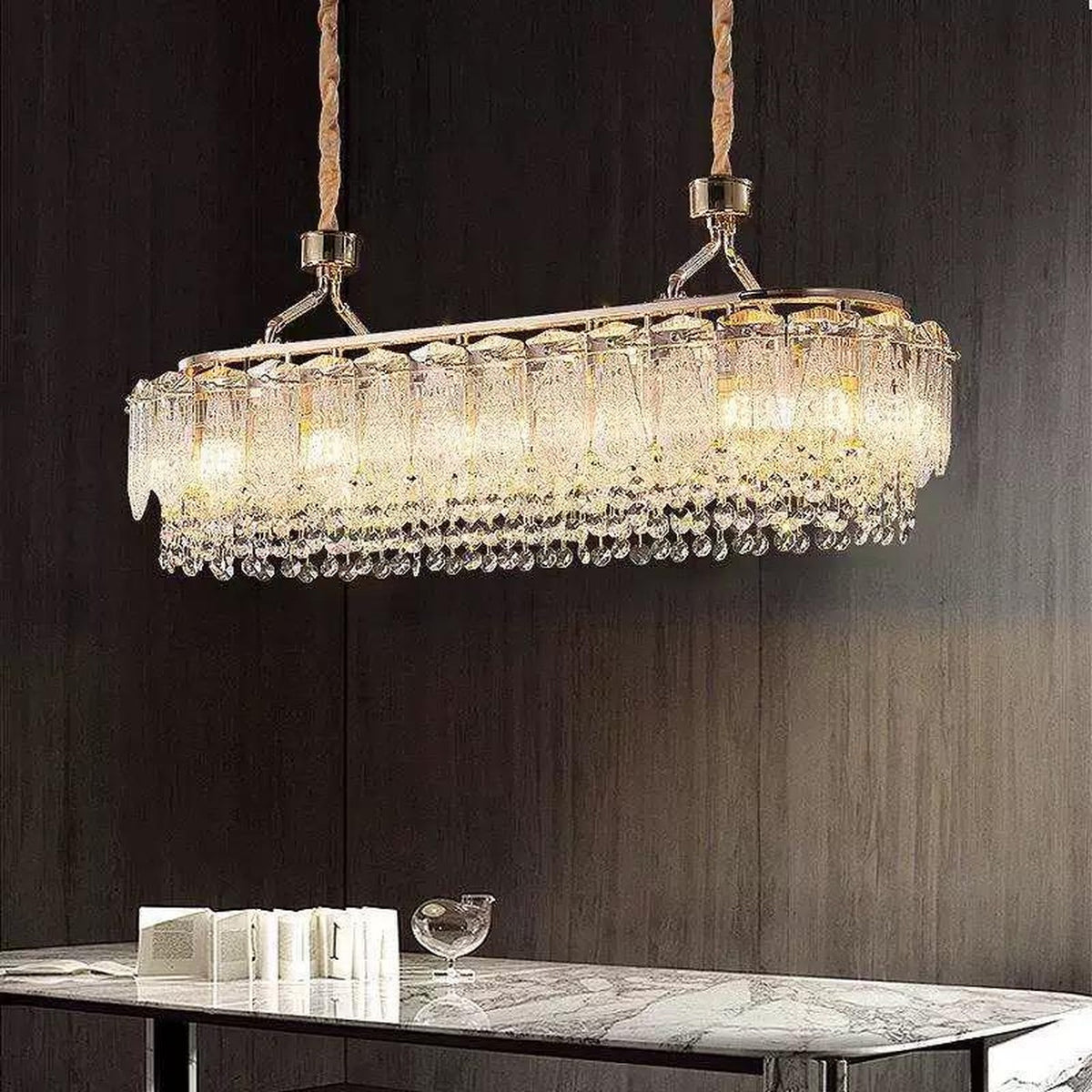 AM0589 — Light Luxury Crystal Chandelier for Living Rooms