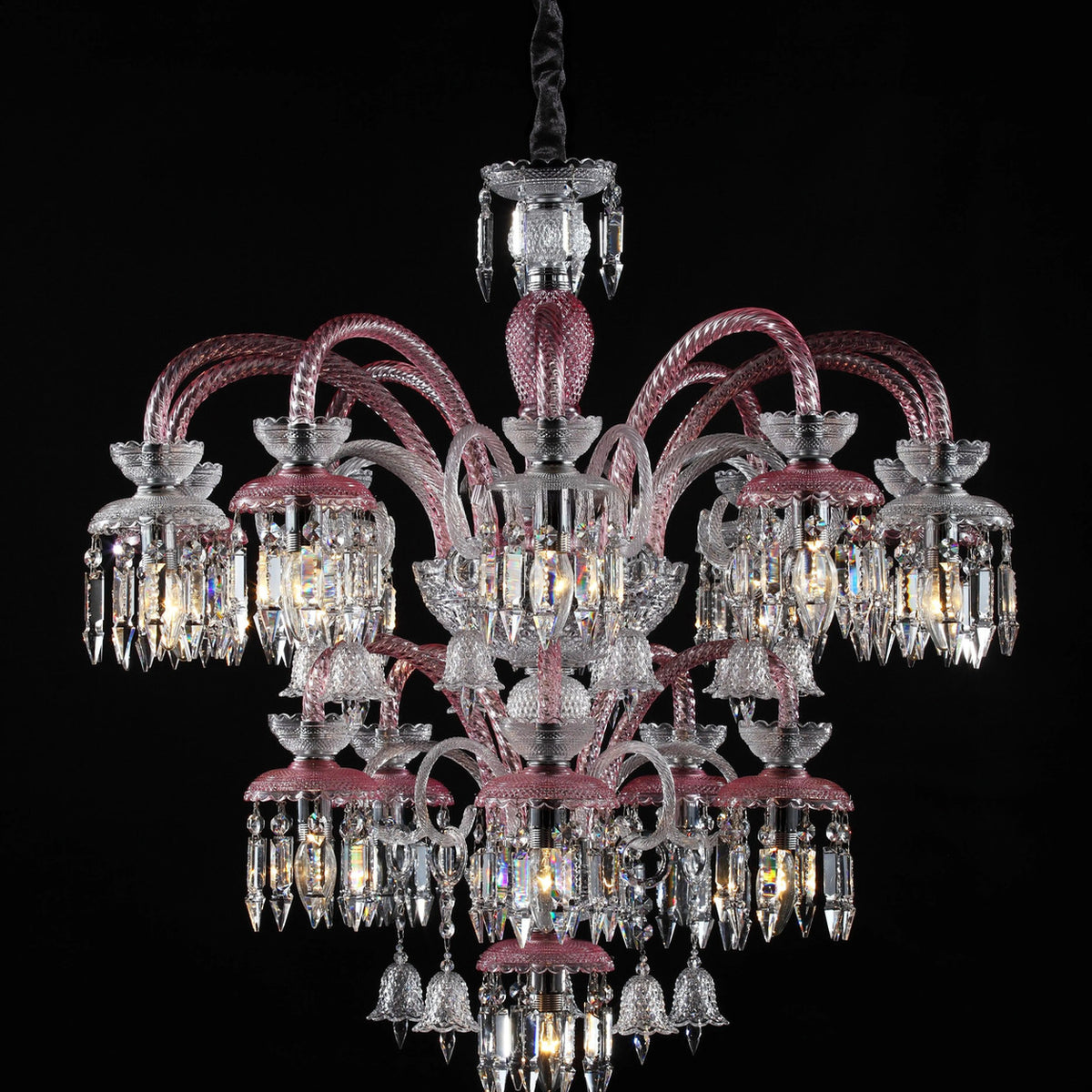 AM0860 — European Duplex Grand Hall Glass Chandelier for Living Rooms