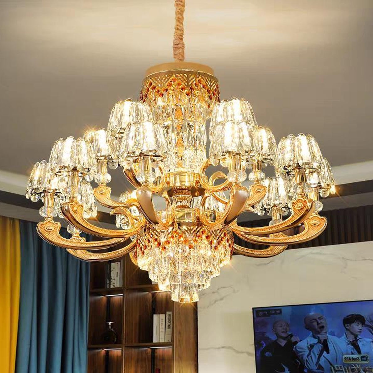 AM0602 — Modern Minimalist Crystal Chandelier for Living Rooms