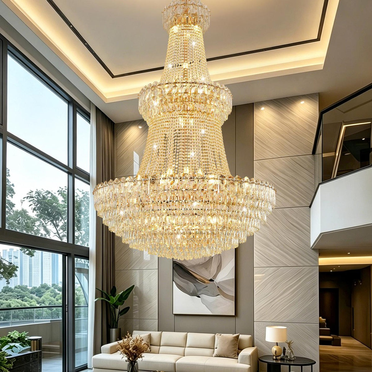 AM0494 — Light Luxury Crystal Chandelier for Living Rooms