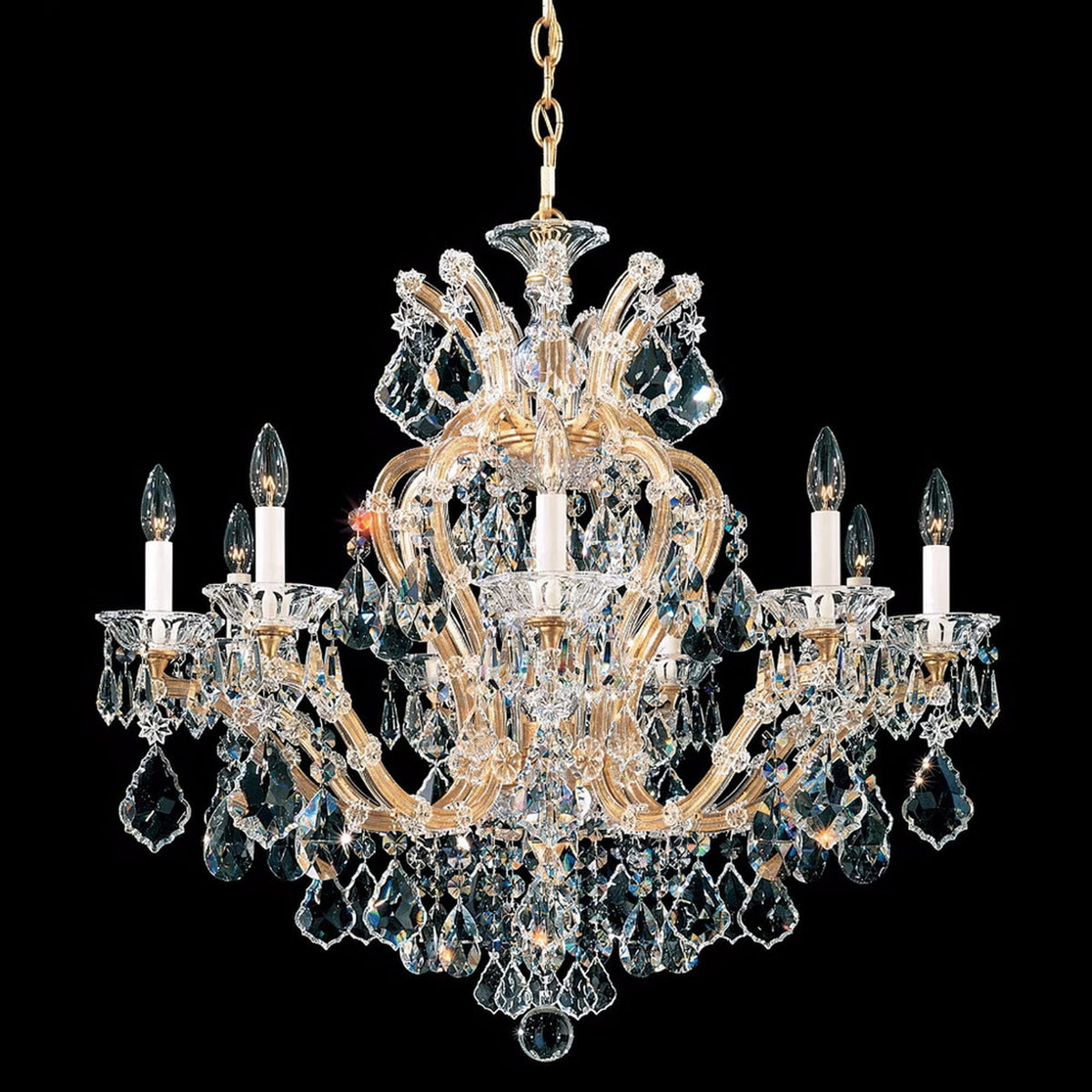 AM0808 — European Candle Crystal Chandelier for Loft Spaces & Duplex Spaces